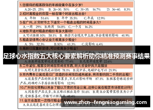 足球心水指数五大核心要素解析助你精准预测赛事结果 足球心水指数五大核心要素解析助你精准预测赛事结果