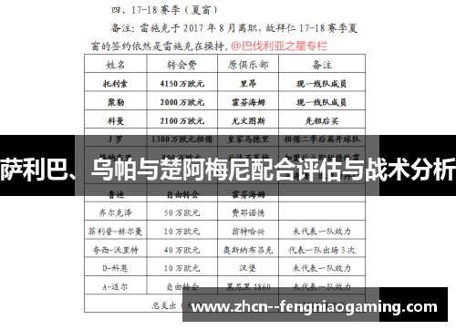 萨利巴、乌帕与楚阿梅尼配合评估与战术分析